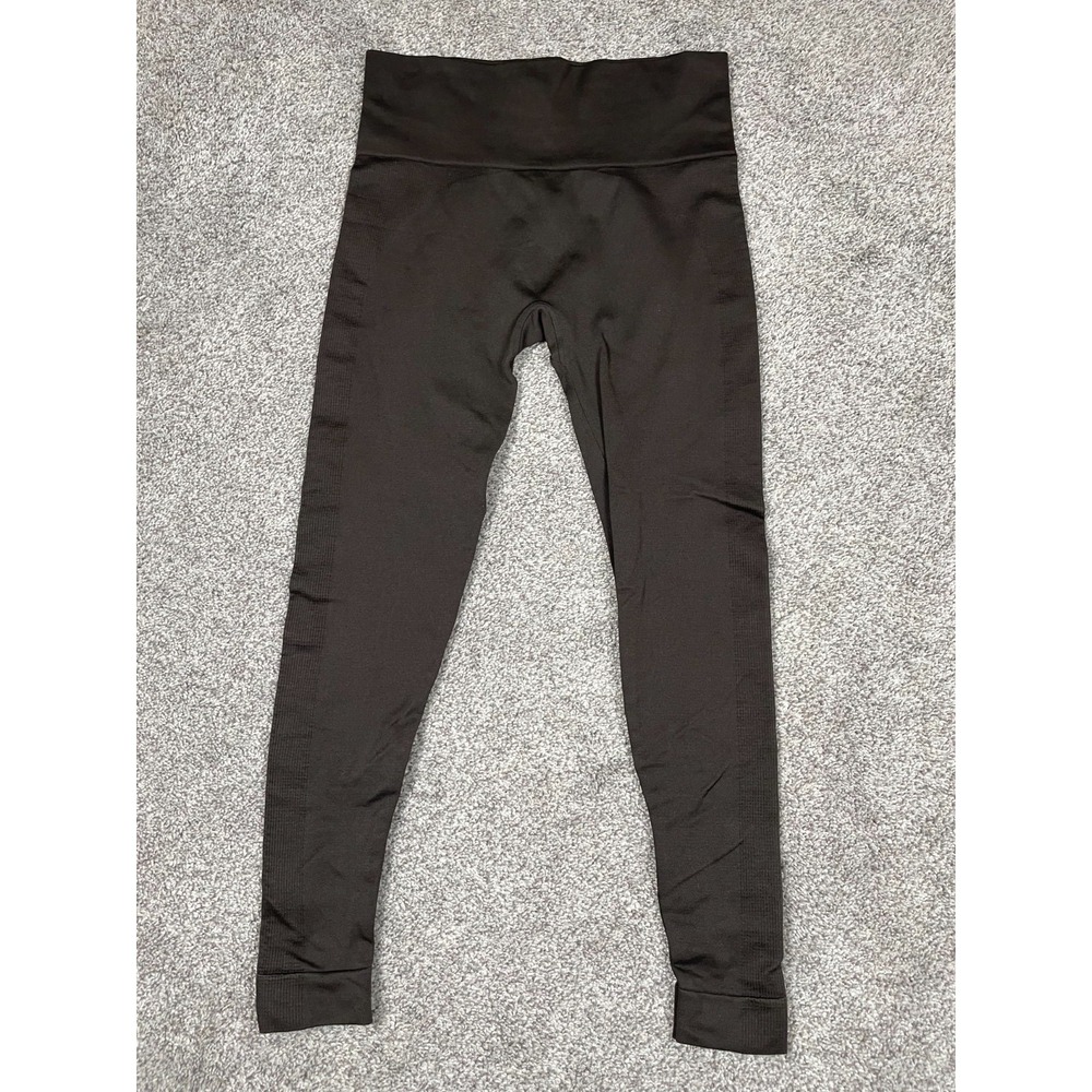 Set Active Leggings Womens Medium Brown Slim Ankle Yoga Workout Lounge Seamless